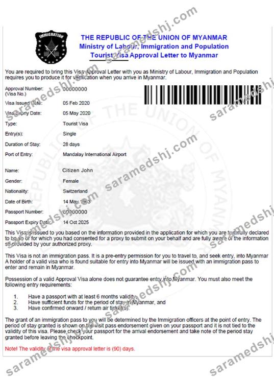 MYANMAR e-visa